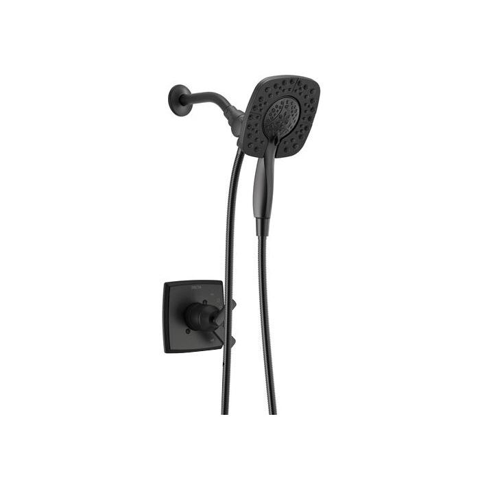 DELTA® Ashlyn® T17264-BL-I Shower Trim Kit, Brass, Matte Black, 2-Handle -Handle, 1.75 gpm thumbnail 3