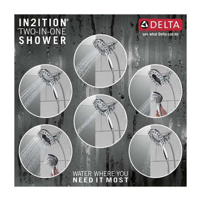 DELTA® Ashlyn® T17264-I Shower Trim Kit, Brass, Chrome, 2-Handle -Handle, 1.75 gpm thumbnail 3