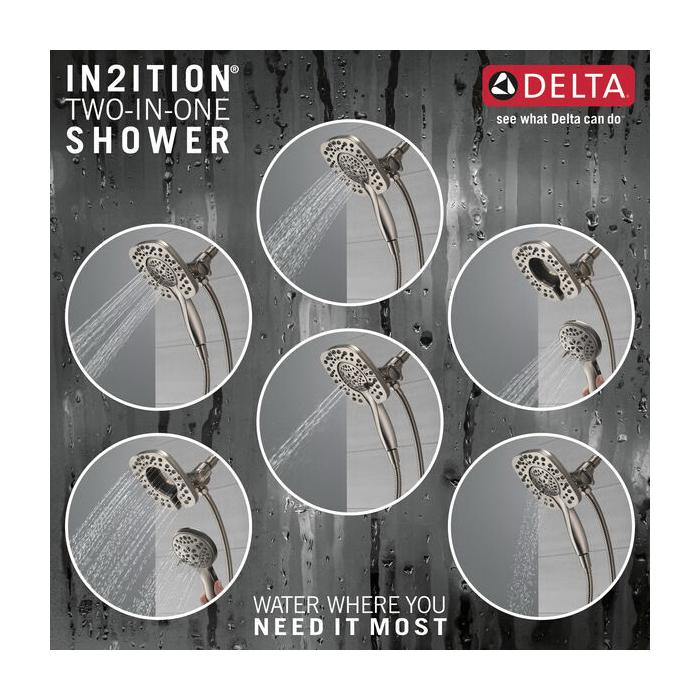 DELTA® Ashlyn® T17264-SS-I Shower Trim Kit, Brass, Brilliance Stainless Steel, 2-Handle -Handle, 1.75 gpm thumbnail 4