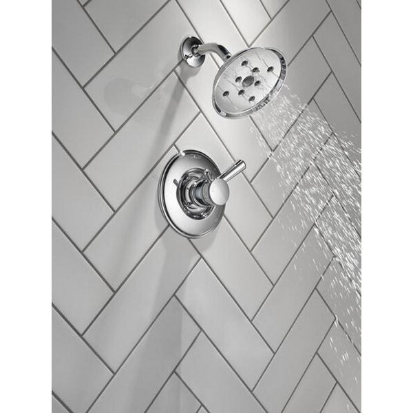 DELTA® 17 Series Linden™ T17293 Shower Trim, 1/2 in, Brass, Chrome, 2-Handle-Handle, 1.75 gpm
