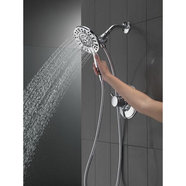 DELTA® 17 Series Linden™ T17293-I Shower Trim, 1/2 in, Brass, Chrome, 2-Handle -Handle, 1.75 gpm