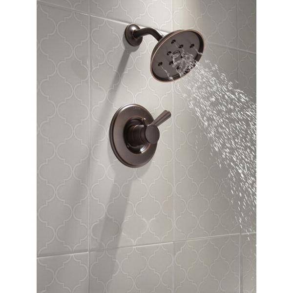 DELTA® 17 Series Linden™ T17293-RB Shower Trim, 1/2 in, Brass, Venetian Bronze, 2-Handle -Handle, 1.75 gpm