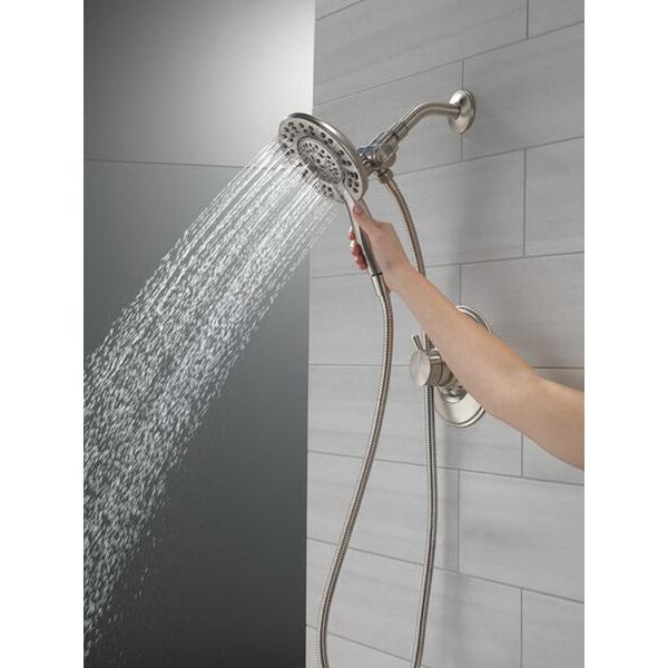 DELTA® 17 Series Linden™ T17293-SS-I Shower Trim, 1/2 in, Brass, Stainless Steel, 2-Handle -Handle, 1.75 gpm