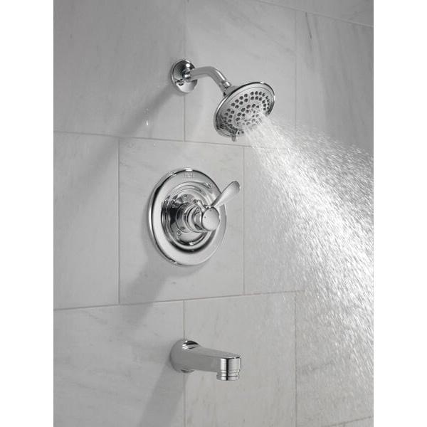 DELTA® Classics™ T17430 Shower Trim Kit, 1/2 in, IPS x Slip x Sweat, Brass, Chrome, 2-Handle, 1.75 gpm