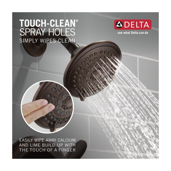 DELTA® Lahara® T17438-RB Shower Trim Kit, 1/2 in, IPS, Brass, Venetian Bronze, 1 -Handle, 1.75 gpm