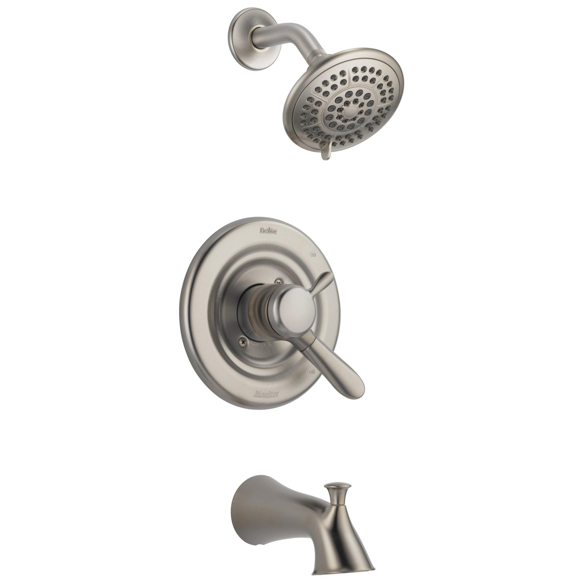 delta® T17438-SS Shower Trim Kit, 1/2 in, IPS, Brass, Stainless Steel, 1 -Handle, 1.75 gpm