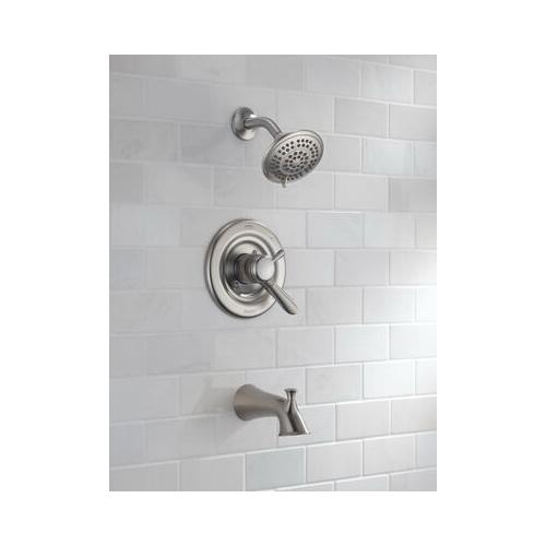 DELTA® Lahara® T17438-SS Shower Trim Kit, 1/2 in, IPS, Brass, Brilliance® Stainless Steel, 1 -Handle, 1.75 gpm thumbnail 4