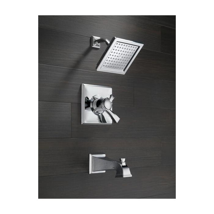 DELTA® Dryden® T17451 Shower Trim Kit, 1/2 in, IPS x Sweat, Brass, Chrome, 1-Handle, 2.5 gpm thumbnail 4