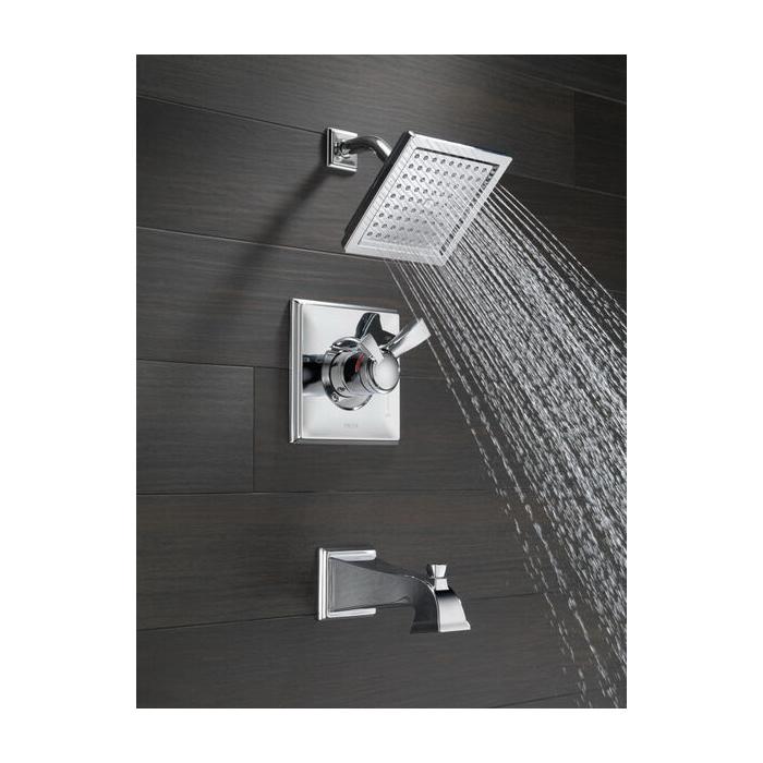 DELTA® Dryden® T17451 Shower Trim Kit, 1/2 in, IPS x Sweat, Brass, Chrome, 1-Handle, 2.5 gpm thumbnail 2