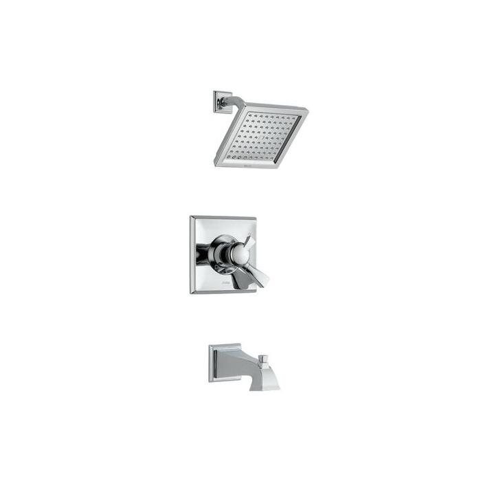 DELTA® Dryden® T17451 Shower Trim Kit, 1/2 in, IPS x Sweat, Brass, Chrome, 1-Handle, 2.5 gpm