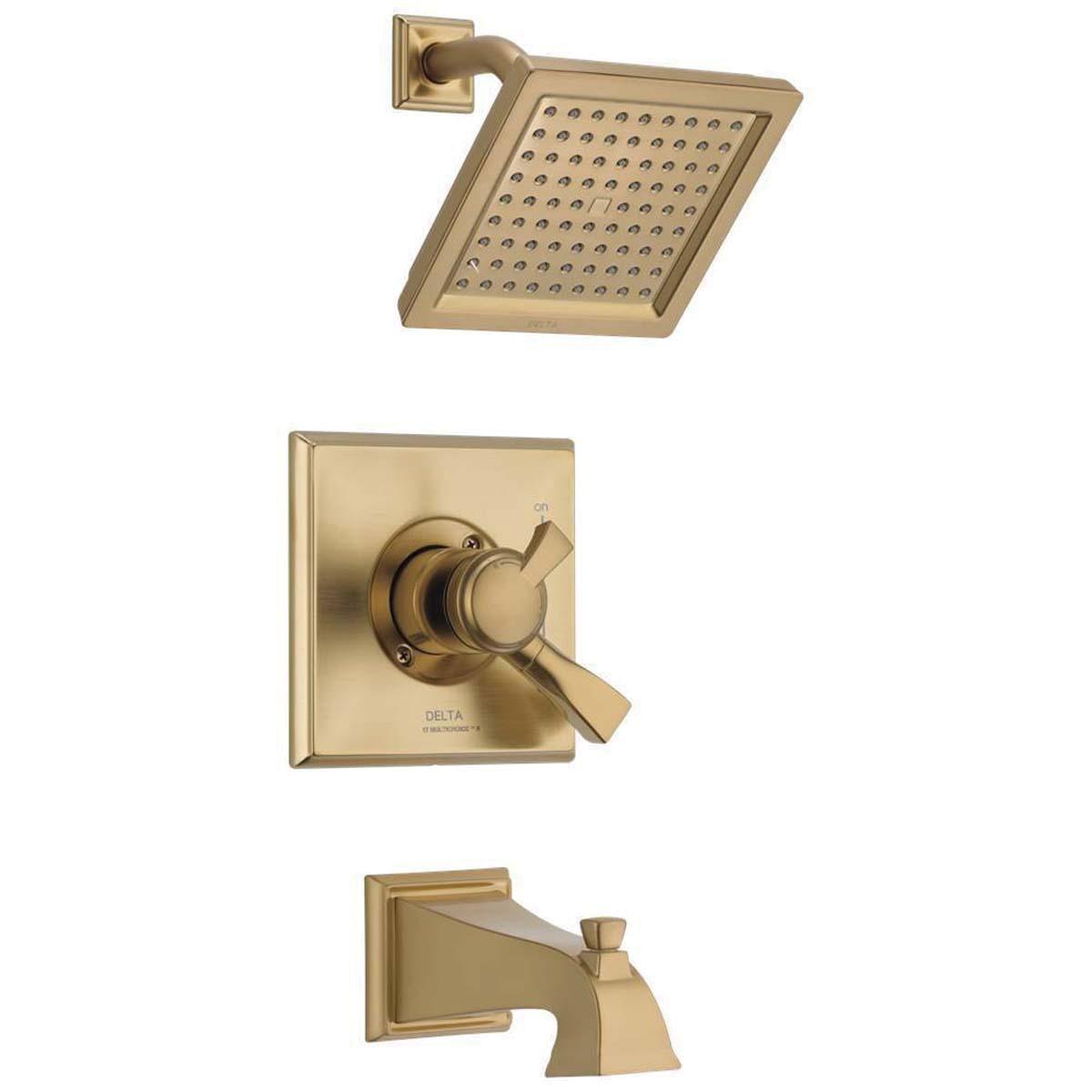 DELTA® Monitor® 17 Series Dryden® T17451-CZ Tub and Shower Trim, Brass, Champagne Bronze, 2 -Handle, 2.5 gpm thumbnail 2