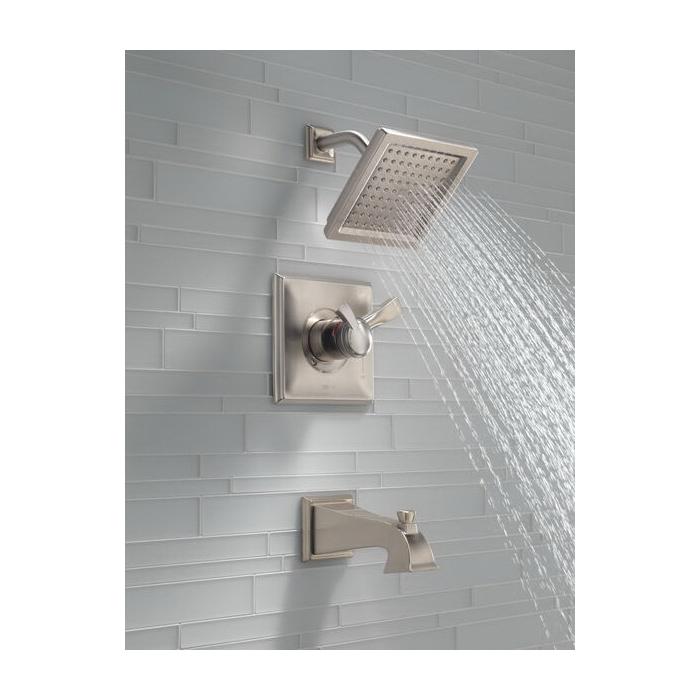 DELTA® Dryden® T17451-SS Shower Trim Kit, 1/2 in, IPS x Sweat, Brass, Brilliance® Stainless Steel, 1 -Handle, 2.5 gpm thumbnail 4