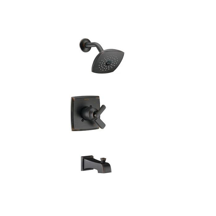 DELTA® 17 Series Ashlyn® T17464-RB Tub and Shower Trim Kit, IPS x CTS, Brass, Venetian Bronze, 2 -Handle, 1.75 gpm thumbnail 2