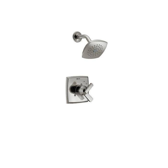 DELTA® Ashlyn® T17464-SS Shower Trim Kit, IPS x Sweat, Brass, Brilliance® Stainless Steel, 2 -Handle, 1.75 gpm thumbnail 3