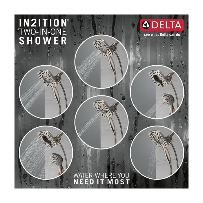 DELTA® Ashlyn® T17464-SS-I Shower Trim Kit, Sweat, Brass, Brilliance® Stainless Steel, 2 -Handle, 1.75 gpm thumbnail 3