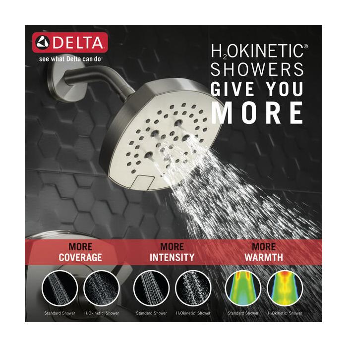DELTA® Stryke® T17476-SS Shower Trim Kit, 1/2-14, NPT, Brilliance® Stainless Steel, 2 -Handle, 1.75 gpm thumbnail 2