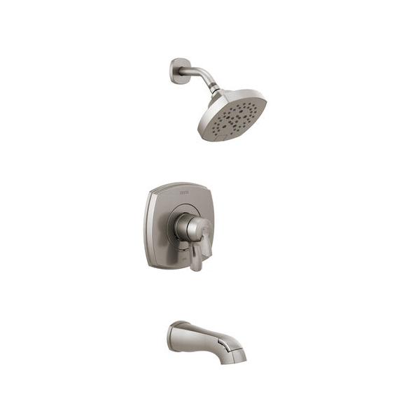 DELTA® Stryke® T17476-SS Shower Trim Kit, 1/2-14, NPT, Brilliance® Stainless Steel, 2 -Handle, 1.75 gpm