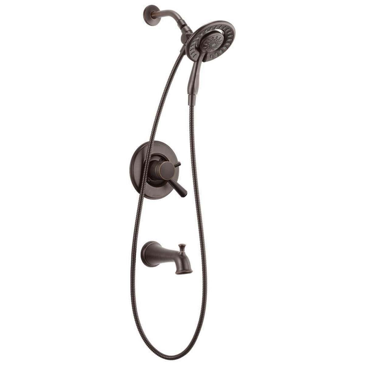 DELTA® 17 Series Linden™ T17493-RB-I Tub and Shower Trim, Venetian Bronze, 1 -Handle, 1.75 gpm