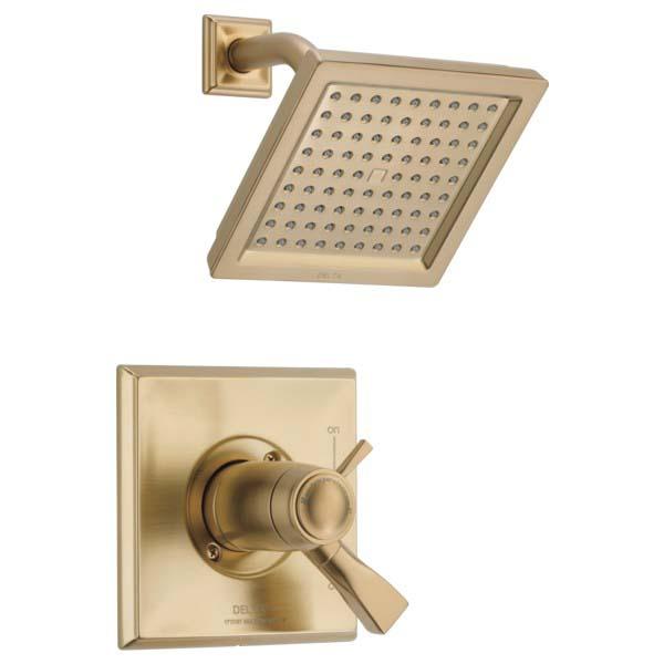 DELTA® TempAssure® 17T Series Dryden™ T17T251-CZ Shower Trim, Brass, Brilliance Champagne Bronze, 2-Handle -Handle