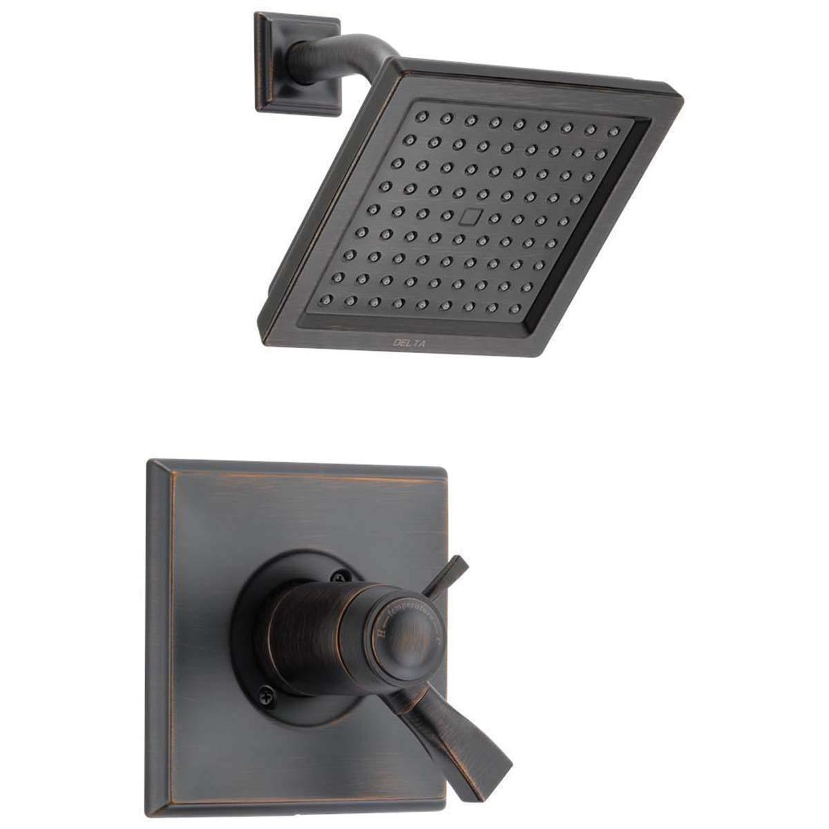 DELTA® TempAssure® 17T Series Dryden™ T17T251-RB Shower Trim, Brass, Venetian Bronze, 2-Handle -Handle, 2.5 gpm