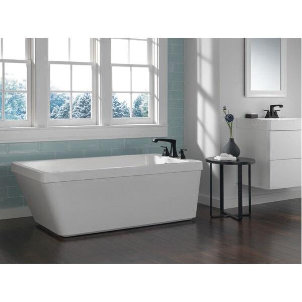 DELTA® Ashlyn® T2764-BL Roman Tub Trim, 3 -Faucet Hole, Brass, Matte Black, 2-Handle -Handle, 1.75 gpm thumbnail 2