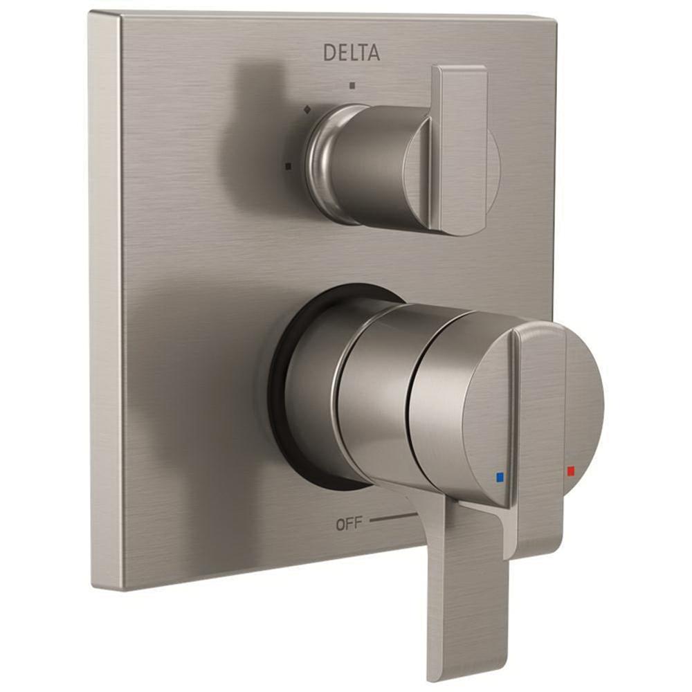 DELTA® 17 Series Ara® T27867-SS Angular Integrated Diverter Valve Trim, Lever Handle, 2-Handle -Handle, Metal