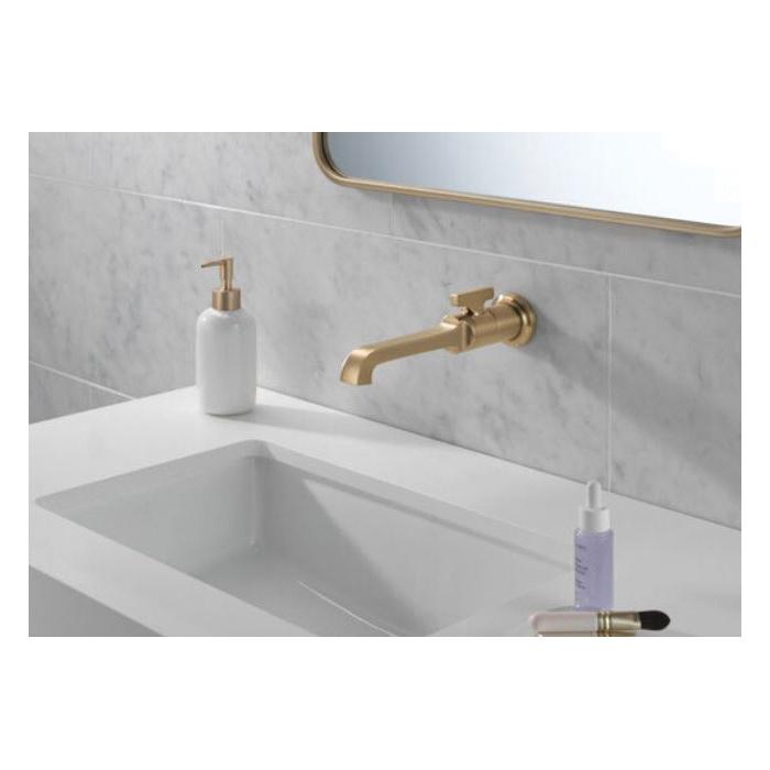 DELTA® Tetra® T3589LF-CZ-PR-WL Bathroom Faucet, 1-Handle, Wall, Vessel, Lumicoat® Champagne Bronze