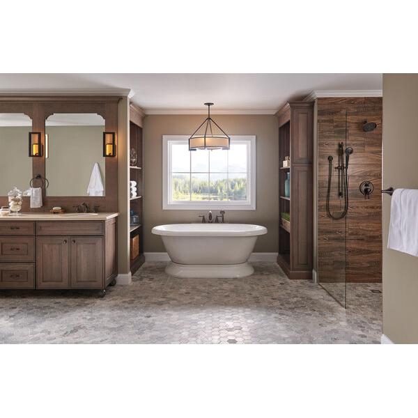 DELTA® Linden™ T4793-RB Roman Tub Trim, 4 -Faucet Hole, Venetian Bronze, 2-Handle -Handle, 2 gpm