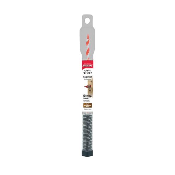 DIABLO® DAG1010 Drill Bit, Auger, Self-Feed Drill, 1/4 in Drill, 7-1/2 in OAL