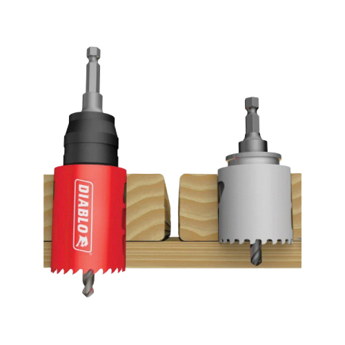 DIABLO&reg; DHS4500 Hole Saw, 4-1/2 in Dia Saw, 3/8 in Arbor Hole, 2-3/8 in D Cutting, Bi-Metal Tooth, Bi-Metal Body