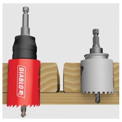 DIABLO® DHS09SGP Hole Saw Set, 7/8 to 2 in Dia Saw, 7/16 in Arbor Hole, 2-3/8 in D Cutting, 5-Hole Saw, 9-Piece thumbnail 2