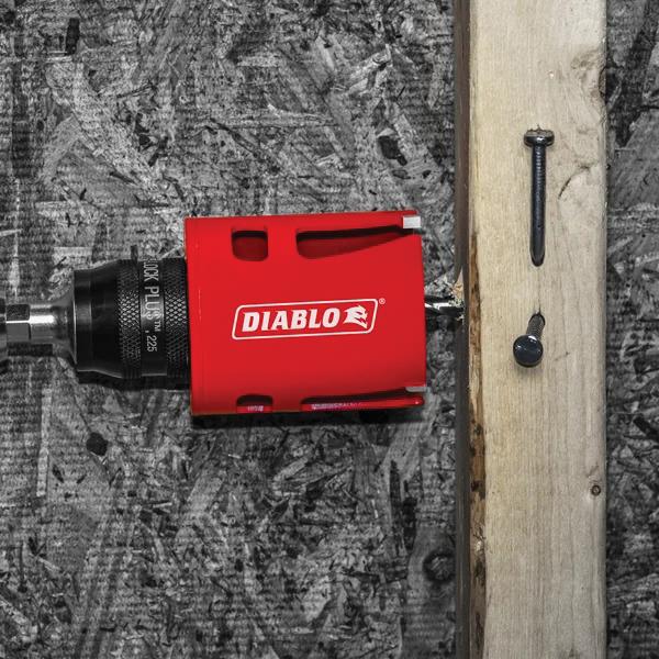 DIABLO® Demo Demon® DHS1375CTR Rough-In Hole Saw, 1-3/8 in Dia Saw, Carbide Tooth