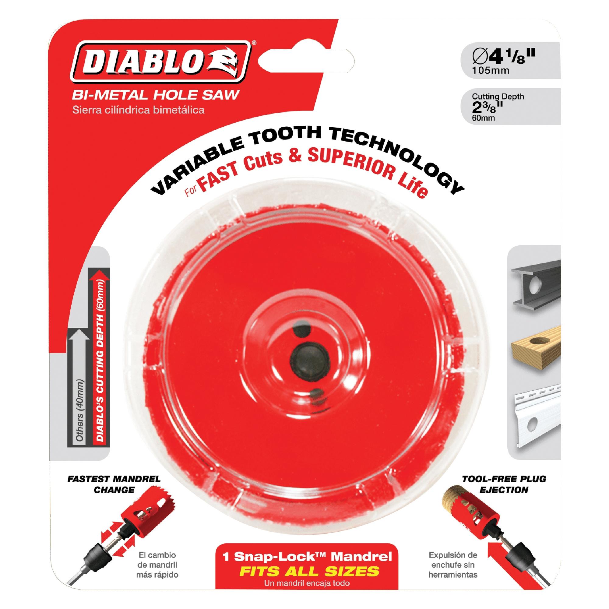 DIABLO® DHS4000 Hole Saw, 4 in Dia Saw, 2-3/8 in D Cutting thumbnail 2