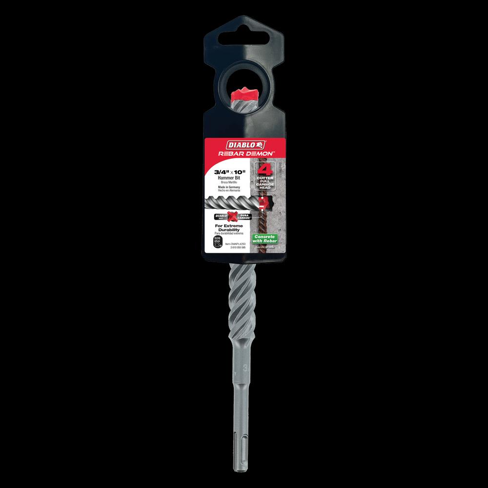 DIABLO® DMAPL4250 Hammer Drill Bit, 3/4 in Drill, 4 -Cutter Head, SDS-Plus® Shank, 10 in OAL, Carbide thumbnail 2