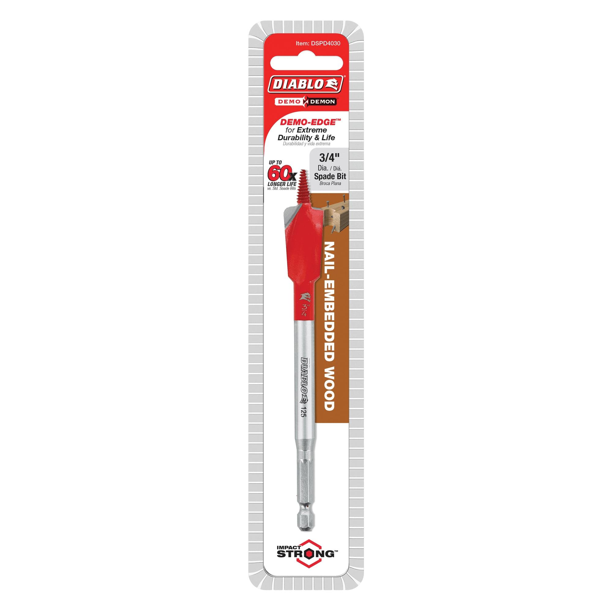 DIABLO® Demo Demon™ DSPD4030 Spade Drill Bit, 3/4 in Drill Fraction, 6 in OAL
