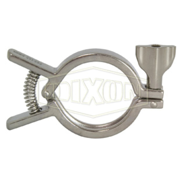 DIXON 13MHHM-Q Series 13MHHM-Q100150 Single-Pin Squeeze Clamp, 1 to 1-1/2 in Tube, Stainless Steel