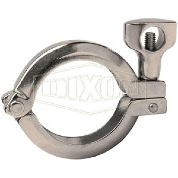 DIXON 13MHHV Series 13MHHV400 Pipe Size Heavy-Duty Single-Pin Clamp, 4 in, Stainless Steel