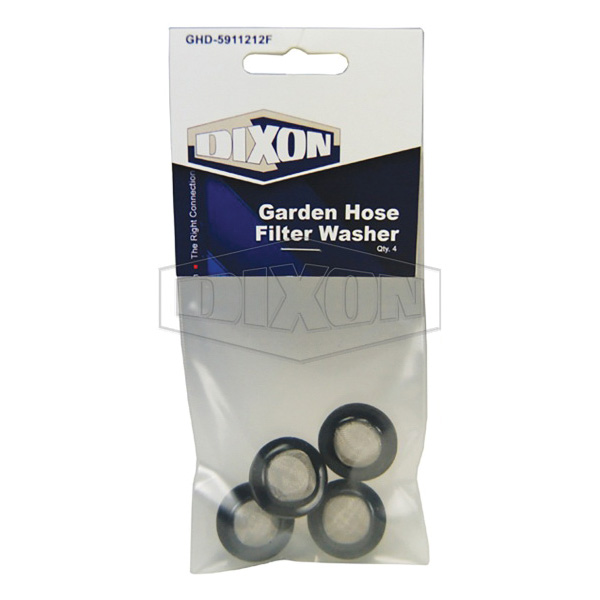 DIXON GHD-5911212F Garden Hose Filter Washer, 1 in Dia, PVC/Stainless Steel