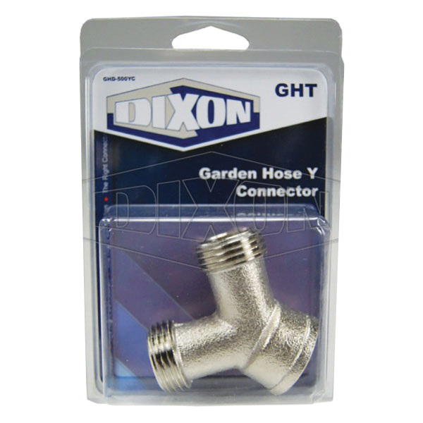 DIXON GHD-500YC Garden Hose Y Connector, Brass, Nickel-Plated