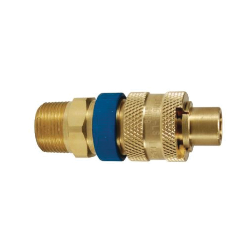DIXON Dix-Lock® N4M6-B-LS Interchange Safety-Lock End Plug, 1/2 in Male Head x 3/4 in MNPTF, Brass