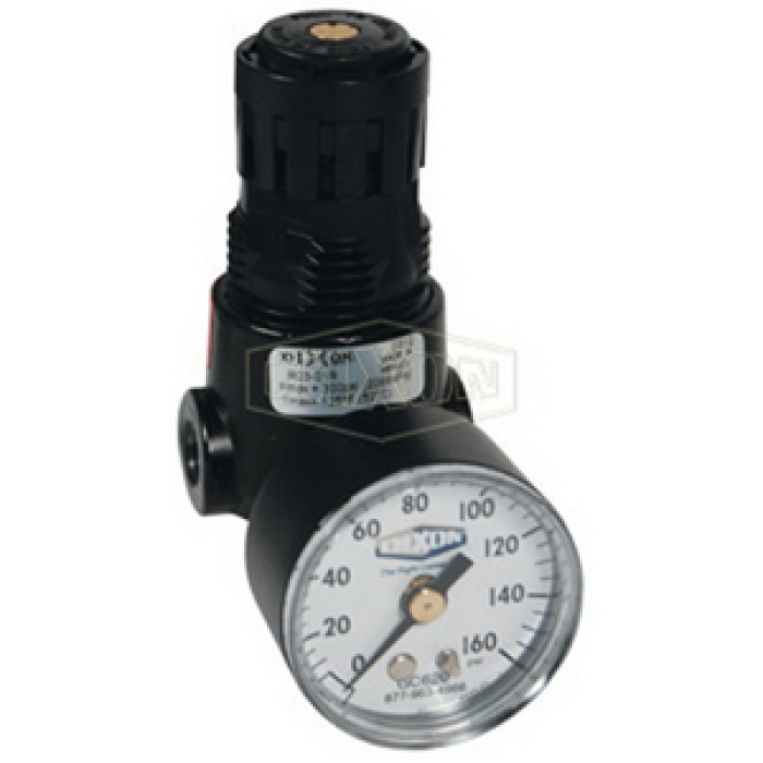 DIXON R03-02RG Wilkerson FRL's Miniature Regulator With Gauge, 1/4 in Port, 125 psi Max Supply Pressure