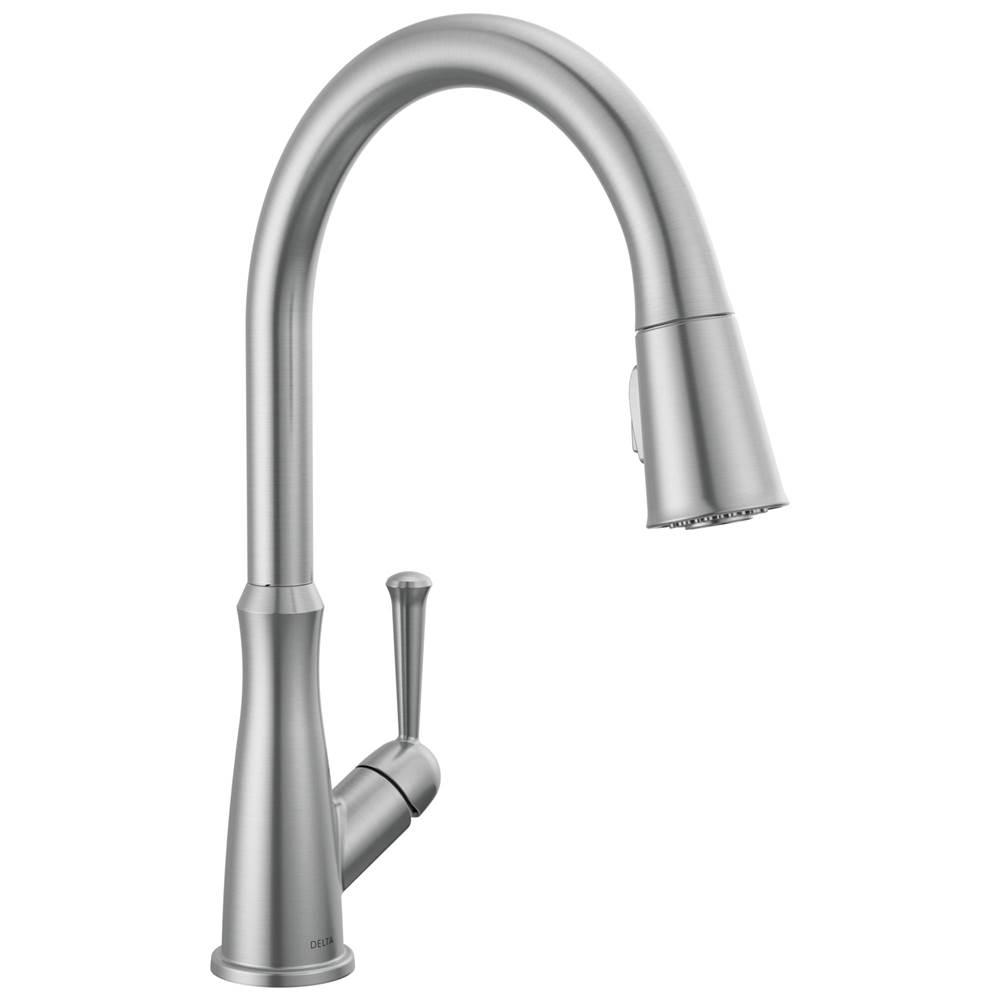 DELTA® Westville™ 9110-AR-DST Kitchen Faucet, Deck, Pull-Down, Arctic Stainless thumbnail 2