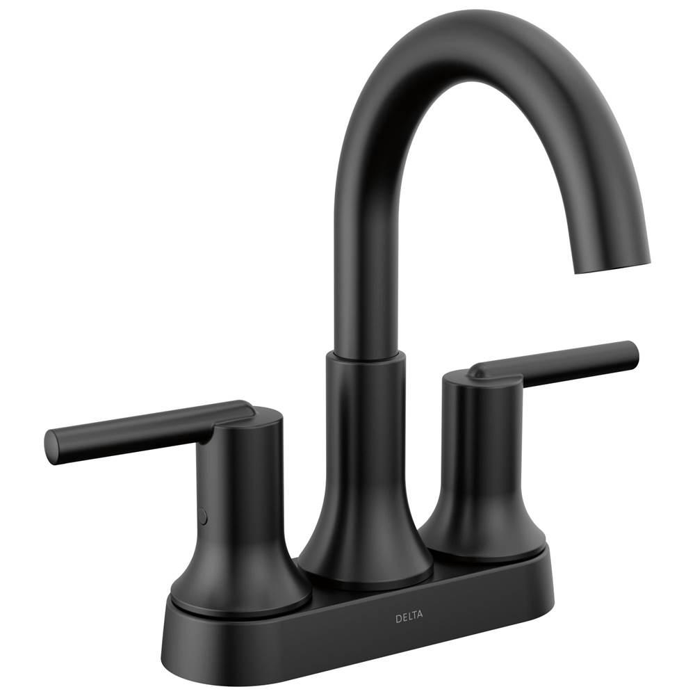 DELTA® Trinsic® 2559-BLMPU-DST Bathroom Sink Faucet, 2-Handle, Deck, Centerset, Push, Matte Black