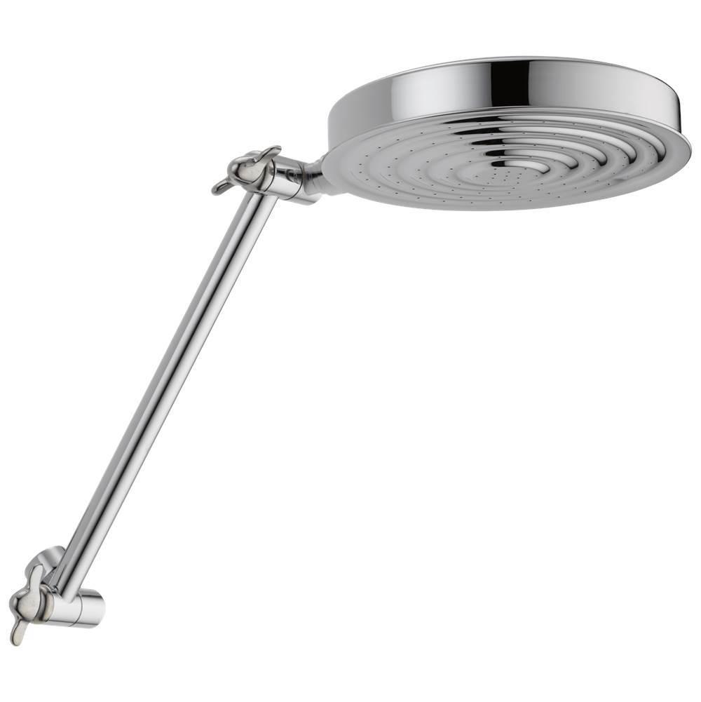 DELTA® 52687-PK Adjustable Arm Raincan Shower Head, 2.5 gpm, 1 -Spray, 6-19/64 in W Head, Chrome