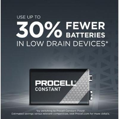 Procell® PC1604BKD Battery, Alkaline, 692 mAh, 9 VDC Nominal, Non-Rechargeable