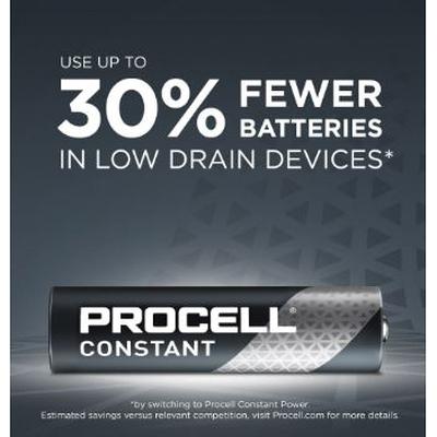 Procell® PC2400BKD Battery, Alkaline, AAA, 1222 mAh, 1.5 VDC Nominal, Non-Rechargeable