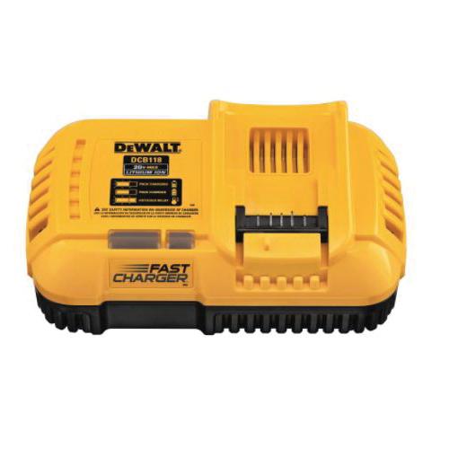 DeWALT® DCB118 Fan Cooled Fast Charger, 120 VAC, 8 Ah Battery Capacity, 20/60 VDC Battery, 1-Port