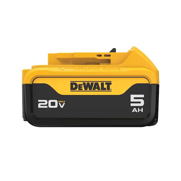 DeWALT® GUARANTEED TOUGH® DCB205 Battery, 20 VDC, 5 Ah Battery Capacity, Lithium-Ion Battery Chemistry, 1-Battery