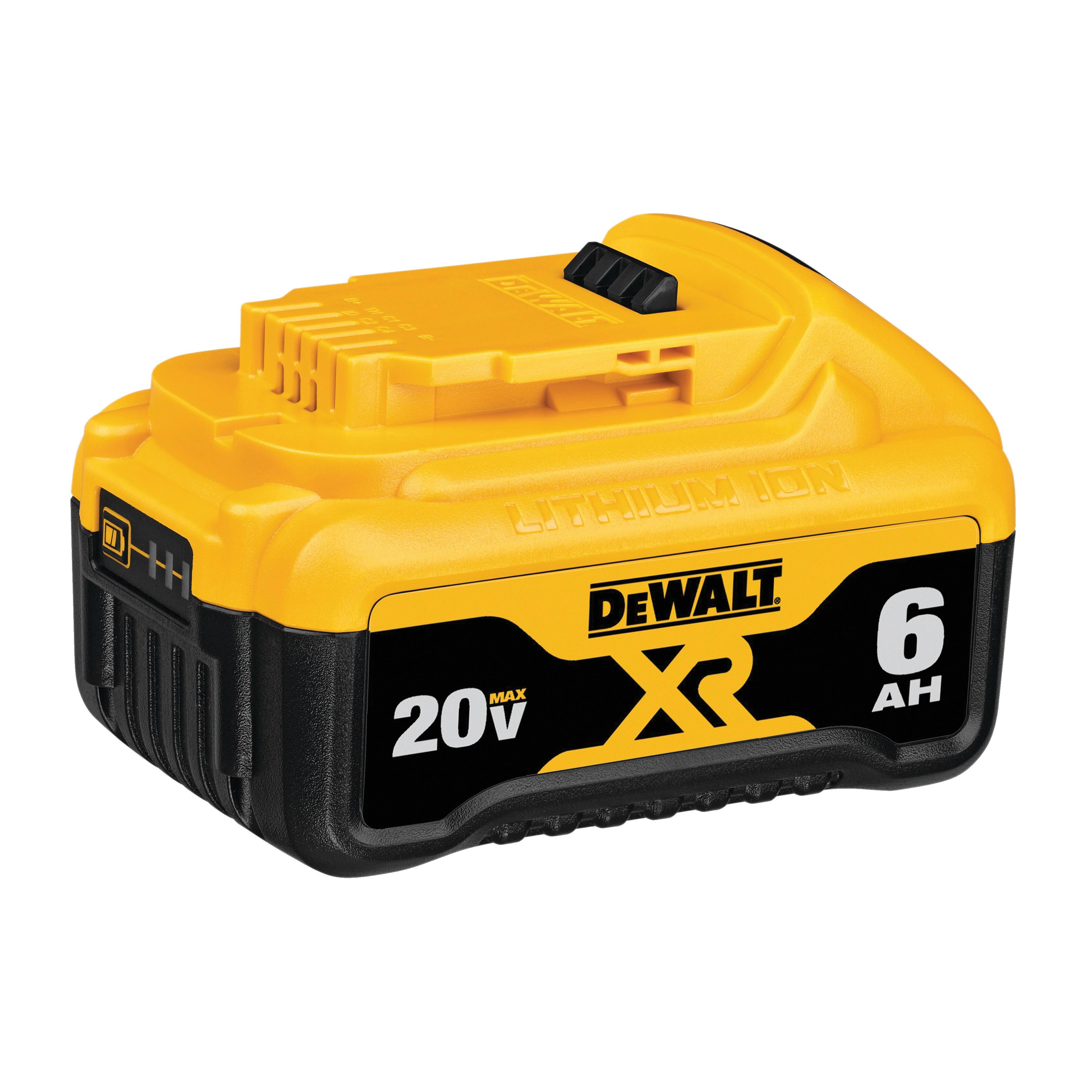 DeWALT® GUARANTEED TOUGH® DCB206 Battery, 20 VDC, 6 Ah Battery Capacity, Lithium-Ion Battery Chemistry, 1-Battery thumbnail 2