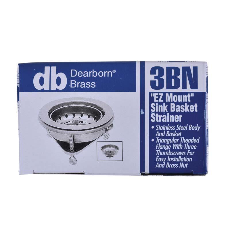 Dearborn® 3BN Sink Basket Strainer, 1-1/2-11.5 Nominal, NPSM, Stainless Steel, Chrome-Plated
